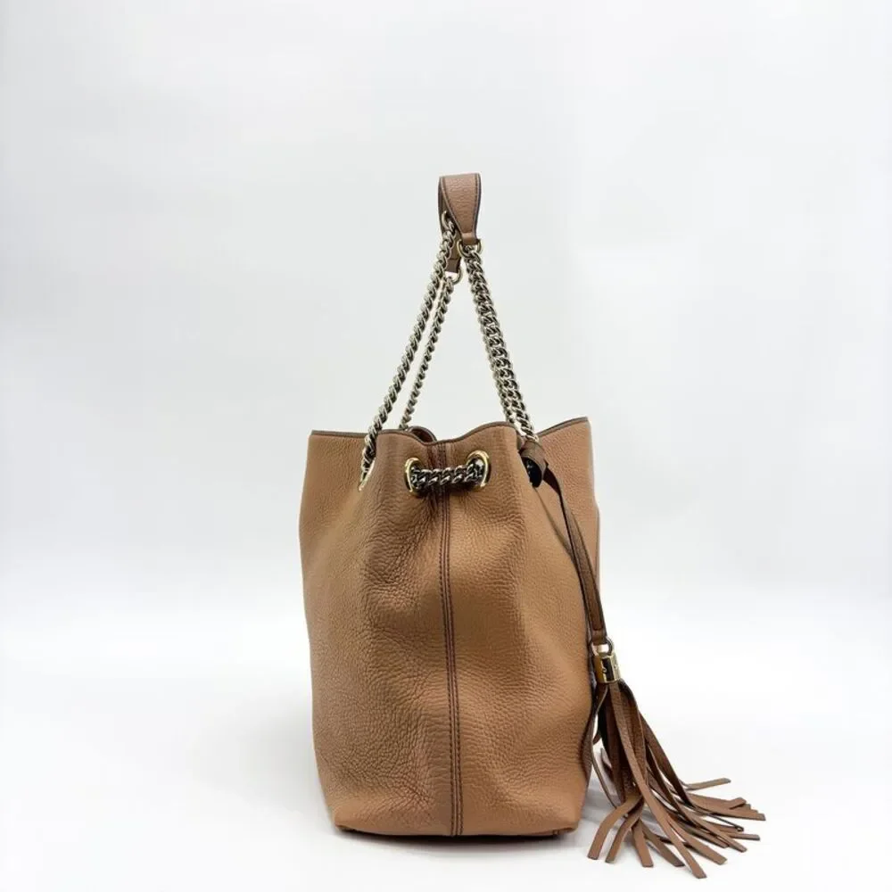 Gucci Soho Interlocking G Chain Shoulder Bag Beige